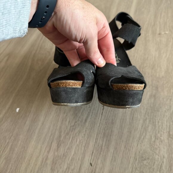 Pedro Garcia Wedge Sandals Size 36.5 Color Grey - Picture 4 of 6